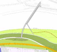 Plano de la zona donde se construir� el parque de la Almozara